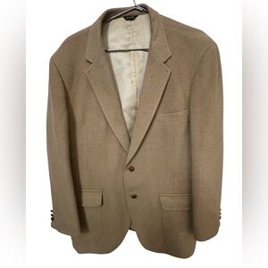 Vintage Emporium Camel Hair Tan Men's Blazer Suit Jacket Sport Coat MINTY